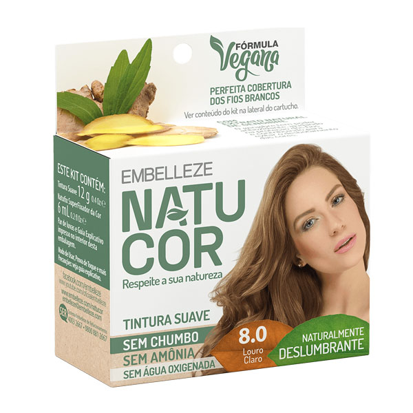 TINTURA NATUCOR 8.0 LOURO CLARO NATU HAIR