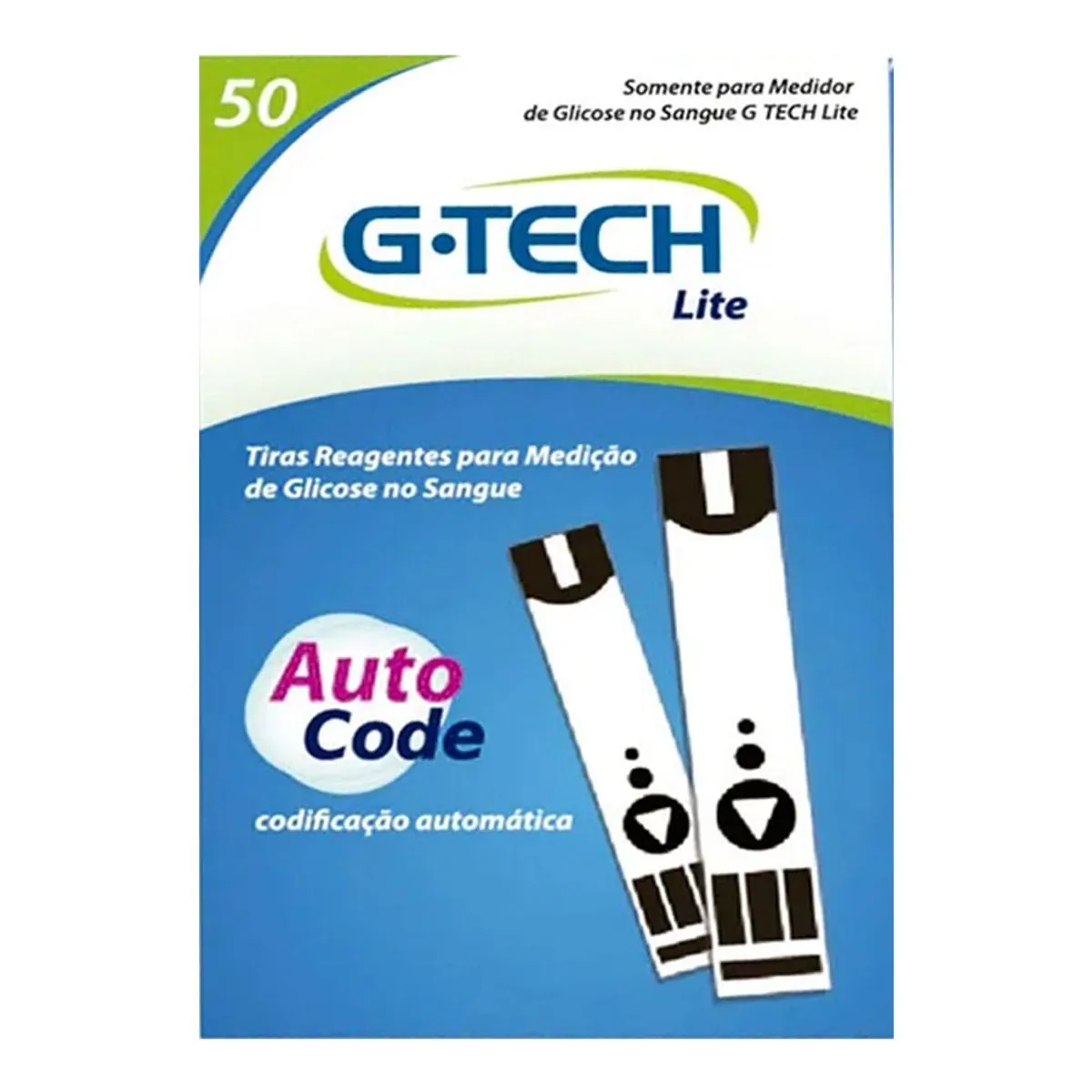 TIRA DE TESTE DE GLICOSE G-TECH LITE COM 50 UNIDADES