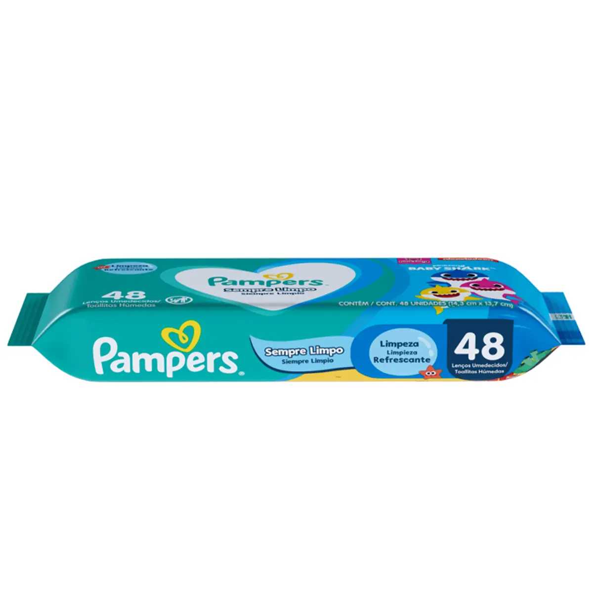 TOALHA UMEDECIDA PAMPERS SPLASH PACOTE COM 48 UNIDADES