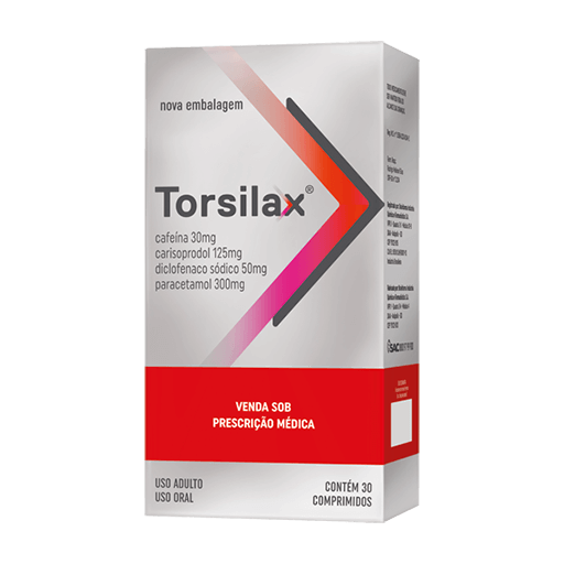 TORSILAX 125+50+300MG NEO QUIMICA COM 30 COMPRIMIDOS