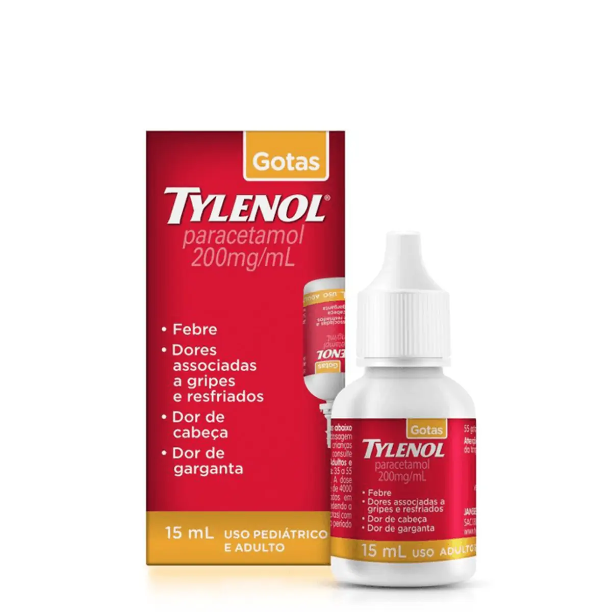 TYLENOL 200MG JANSSEN-CILAG SOLUCAO ORAL GOTAS 15ML