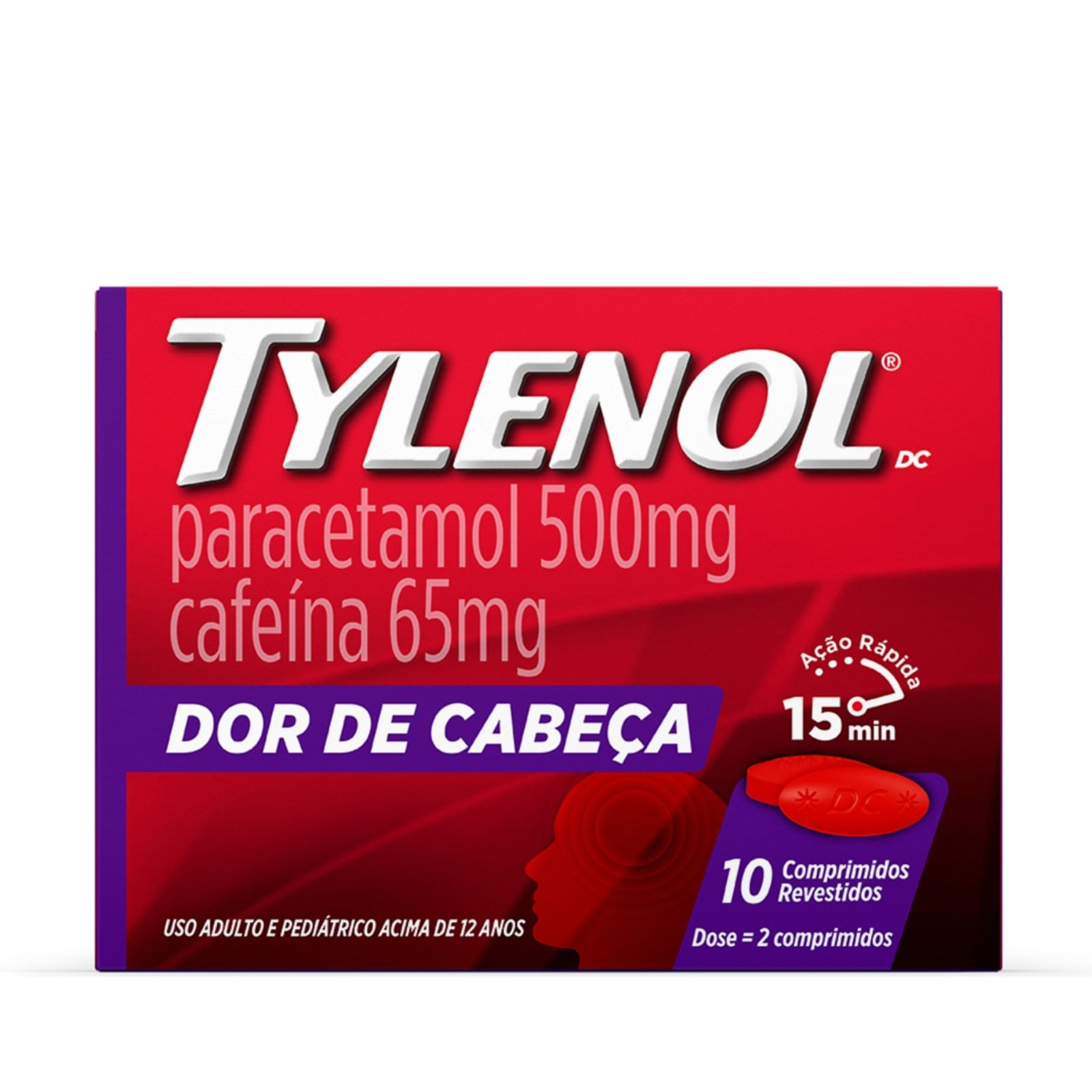 TYLENOL DC 500+65MG JANSSEN-CILAG COM 10 COMPRIMIDOS