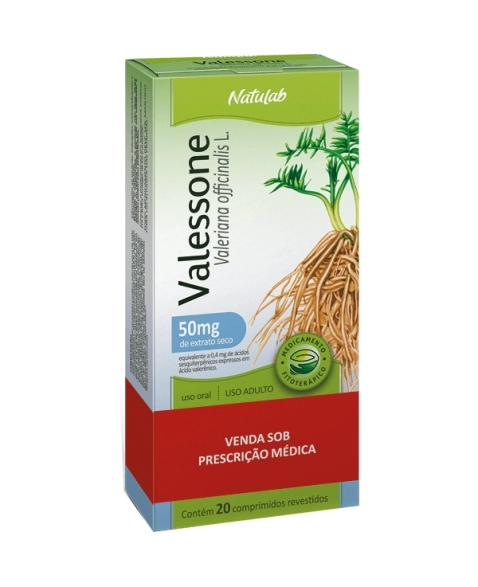 VALESSONE 50MG NATULAB LABORATORIO COM 20 COMPRIMIDOS