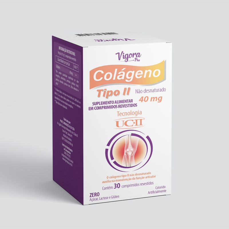 VIGORA PLUS COLAGENO TIPO II 40MG PRATI DONADUZZI COM 60 CAPSULAS