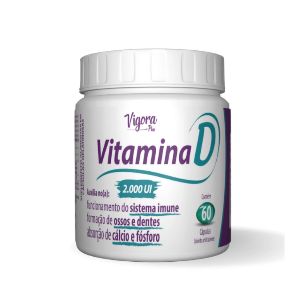 VIGORA PLUS VITAMINA D 2000UI PRATI DONADUZZI COM 60 CAPSULAS