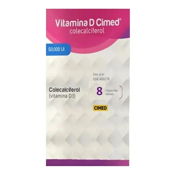 VITAMINA D 50000UI CIMED COM 8 COMPRIMIDOS REVESTIDOS