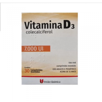 VITAMINA D3 7000UI UNIAO QUIMICA COM 30 COMPRIMIDOS REVESTIDOS