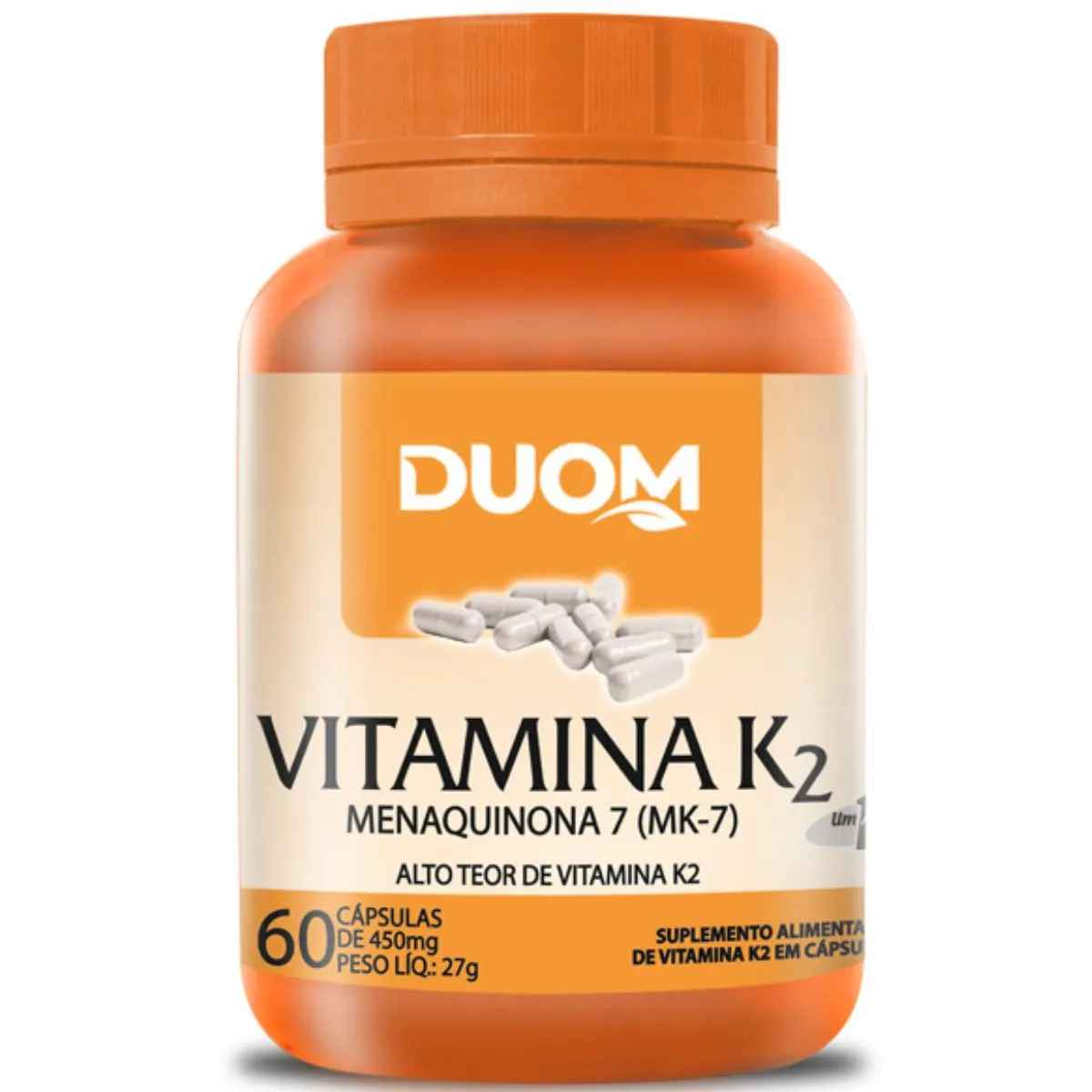 VITAMINA K2 450MG DUOM COM 60 CAPSULAS