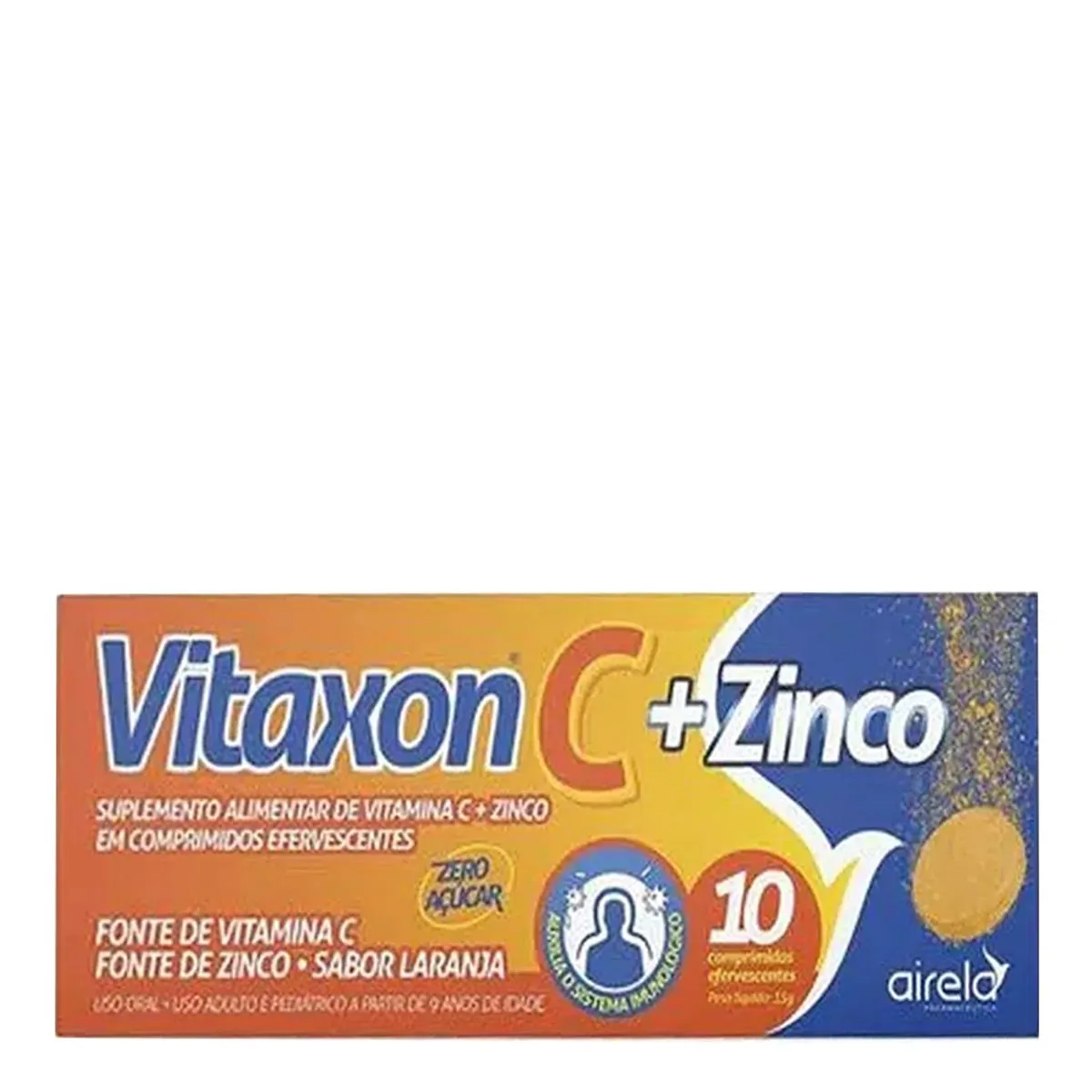 VITAXON C ZINCO AIRELA EFERVECENTE COM 10 COMPRIMIDOS