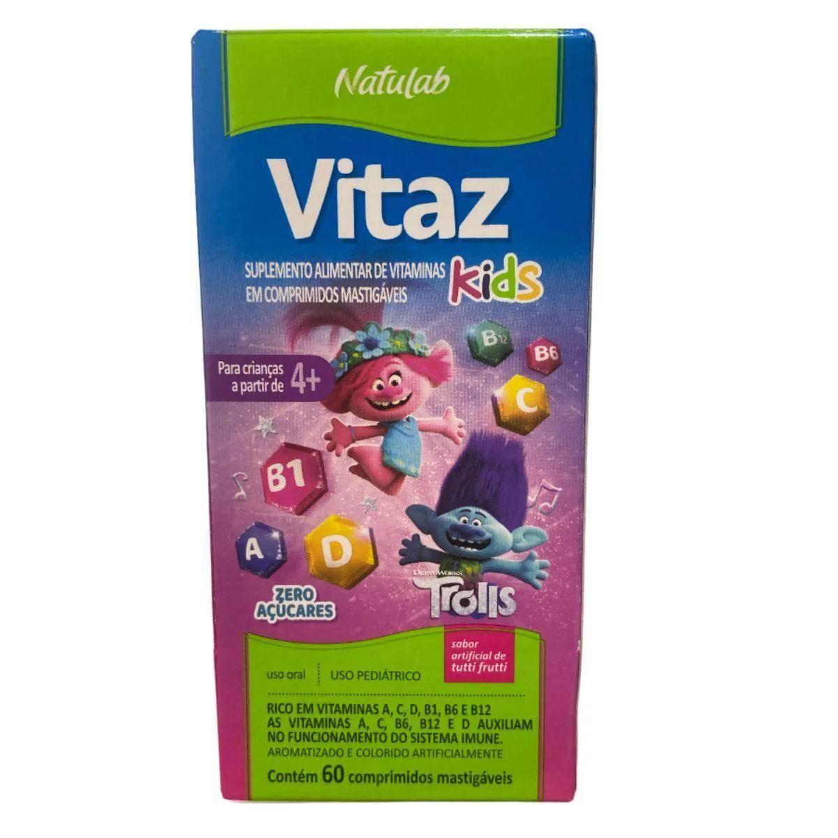 VITAZ KIDS TROLLS NATULAB LABORATORIO SUSPENSAO TANGERINA 240ML