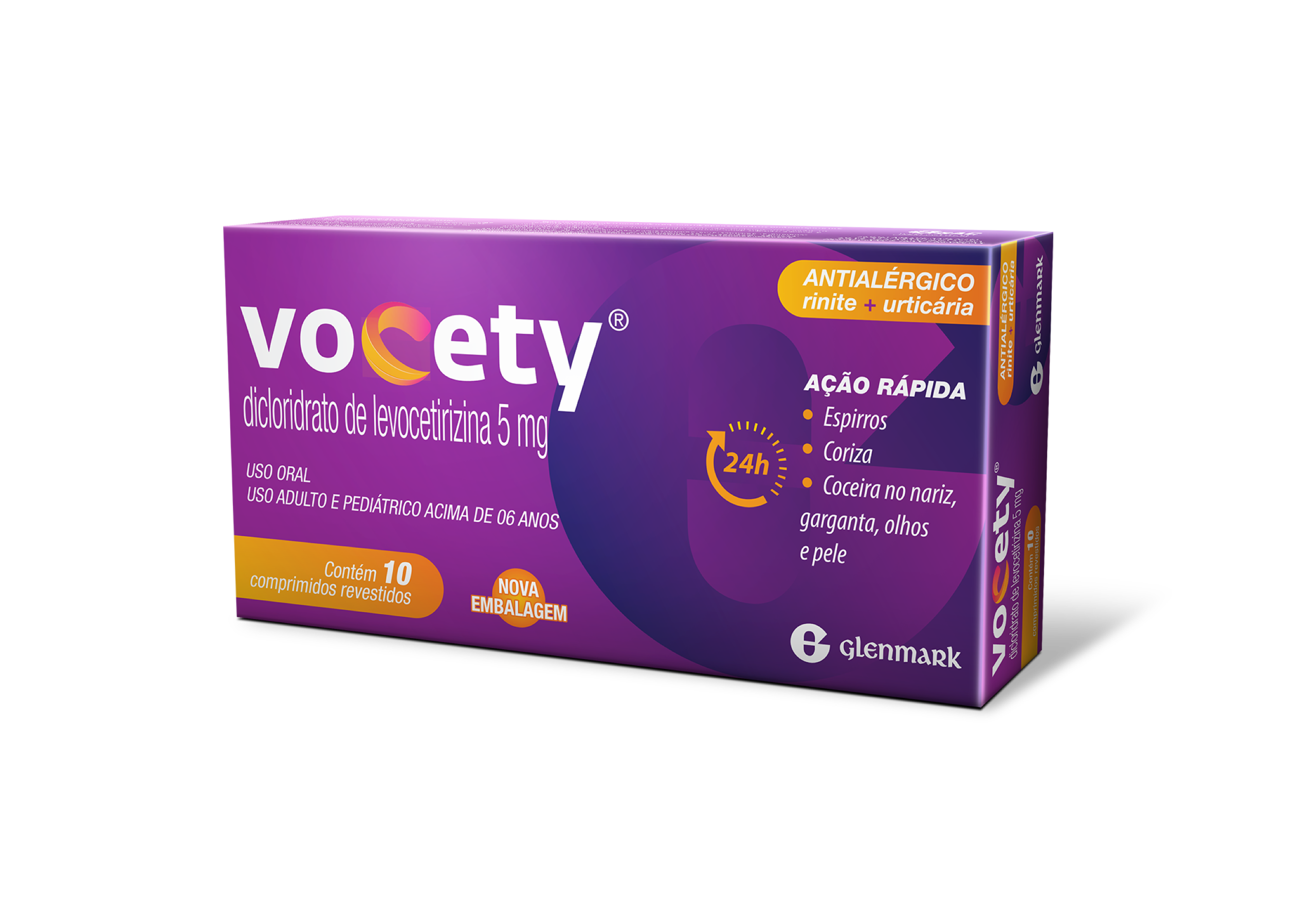VOCETY 5.0MG GLENMARK COM 10 COMPRIMIDOS REVESTIDOS