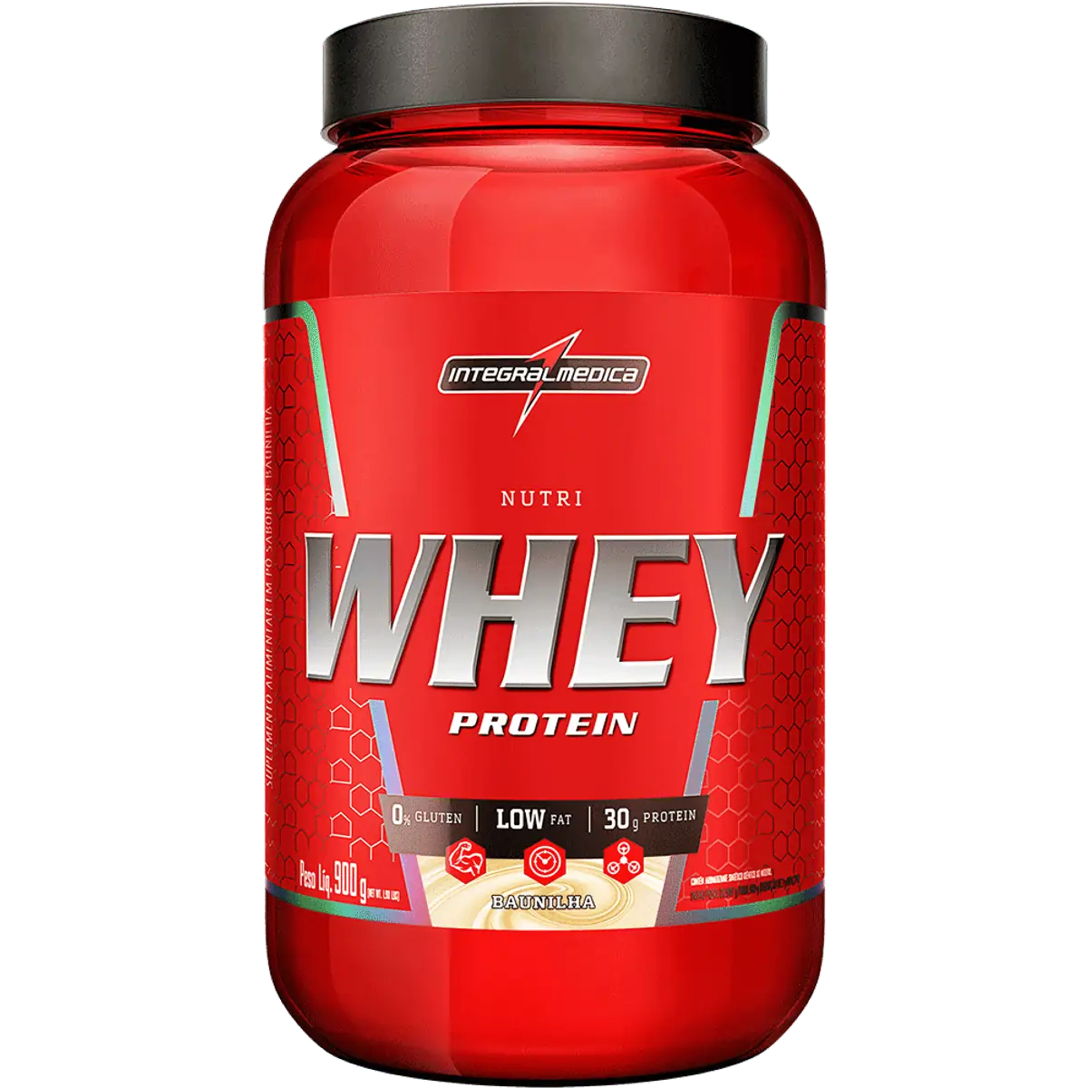 WHEY PROTEIN INTEGRALMEDICA NUTRIWHEY SABOR BAUNILHA 907G