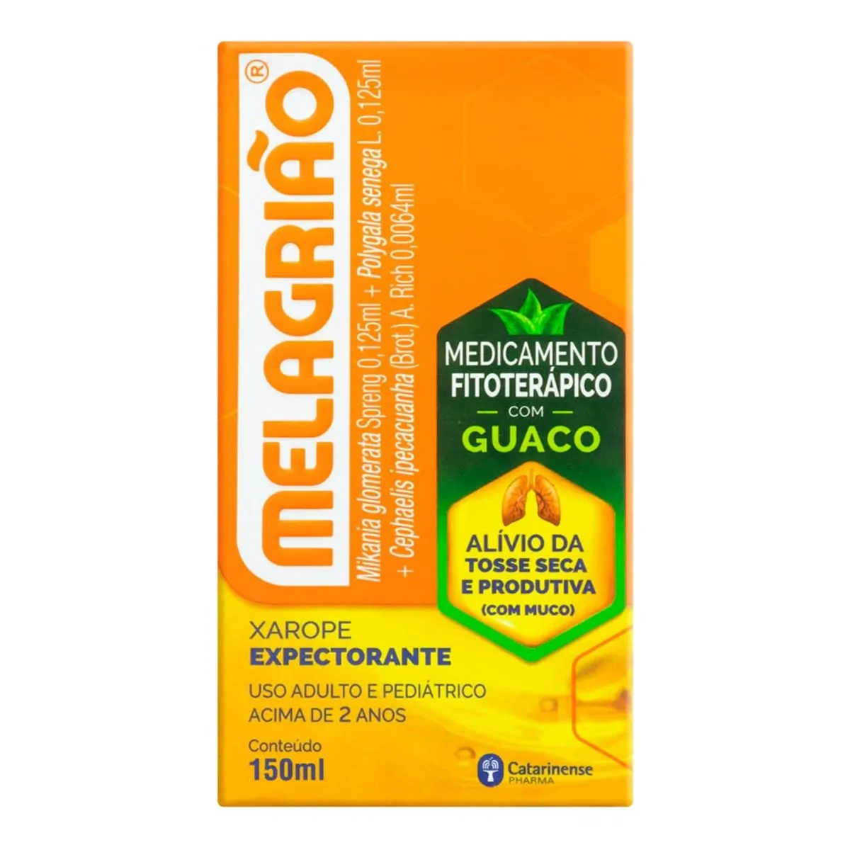 XAROPE MELAGRIAO EXPECTORANTE CATARINENSE 150ML