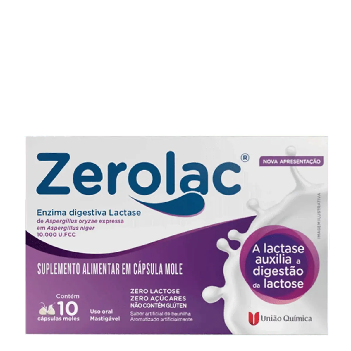 ZEROLAC 10000FCC CAPSULAS MOLES COM 10 UNIDADES