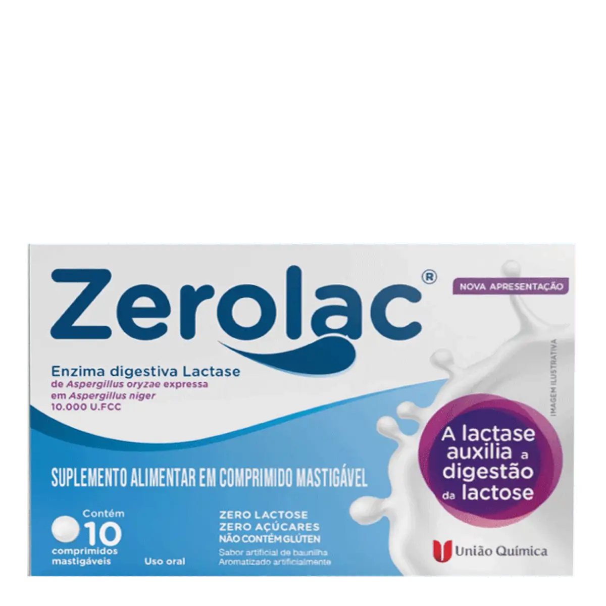 ZEROLAC 10000FCC COMPRIMIDOS MASTIGAVEIS COM 10 UNIDADES